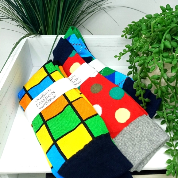 Fashion Color Block Socks - Picture 1 of 8